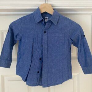 Janie & Jack 3T Linen and Cotton Button Up